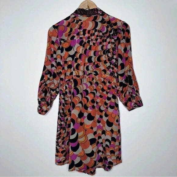 Trinity Anthropologie 100% Silk Tie Waist Mini Dress/Tunic Size Small - Picture 3 of 6